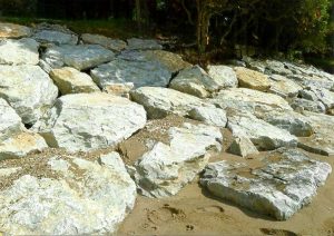 Nebel Construction provides Door County with natural stone shoreline protection